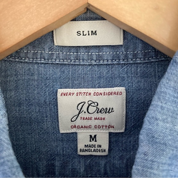 J. Crew Organic Cotton Denim Slim Shirt - Picture 6 of 6